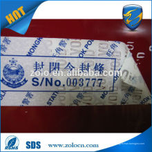 Großhandel Sicherheit Etikett PET Custom Logo Shenzhen ZOLO Hitzebeständige Etiketten Aufkleber